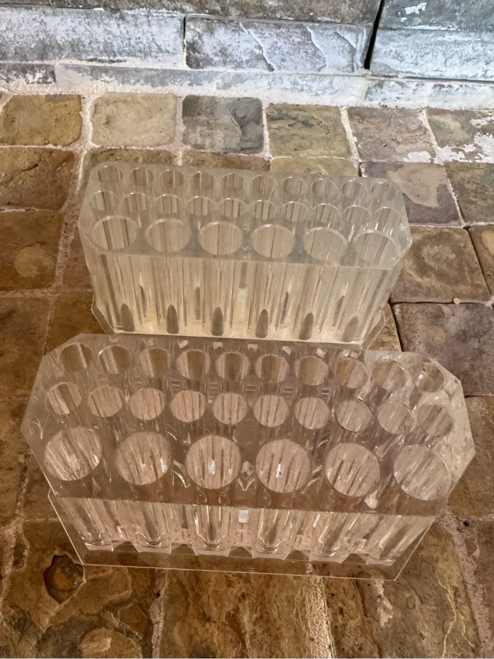 2 Clear Acrylic Lipstick/eyeliner /pens holder